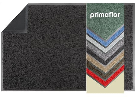 Primaflor Schmutzfangmatte | Zanzi | 60x180cm | Schwarz | Fußmatte aus 100 % Polyamid-Tuft, 6 mm hoch, Gummi-Rücken, Saughoche Türmatte für Eingang und Flur