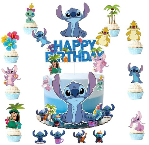 10 tortenaufleger & 4 PVC-tortendeko Spielzeug - perfekte Kuchen deko für Kinder - kreative Cupcake-Topper für Muffins und torten - süße deko-Ideen für Jungen und mädchen