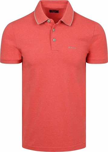 NZA Henley-Piqué-Polo Rot - Grösse M - Herren - Bekleidung - Regular-fit - Bio-Baumwolle -
