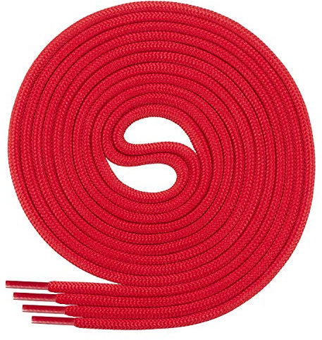 Di Ficchiano 3 Paar Schnürsenkel rund [ ø 3mm ], Schuhbänder reißfester Ersatz Shoelaces aus Polyester Farbe: rot Länge: 70cm