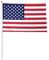 TRIXES 10 Stück US Stars and Stripes Fahnen mit Sticks rot weiß und blau für Sportveranstaltungen und andere nationale Feierlichkeiten