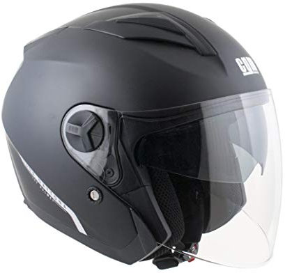 CGM Casco jet, 130A DAYTONA, Nero opaco, L (59-60cm)