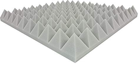 Pyramidenschaumstoff TYP 50x50x6 (Hell Grau) Akustikschaumstoff Schalldämmmatten zur effektiven Akustik Dämmung