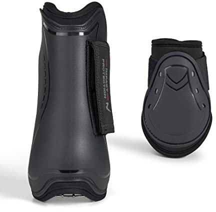 HORZE Armour Airflow Gamaschen- & Streichkappen-Set, Schwarz, F