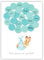 Pandawal Babyparty Deko Junge Gästebuch Alternative Baby Shower Set Hase (blau) Gastgeschenk Taufe Pullerparty Erinnerungsstück/Andenken beschreibbar/Fingerabdruck