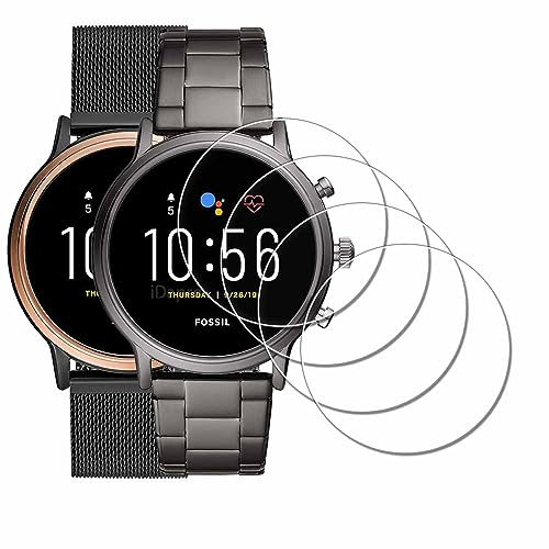 iDaPro Verre Trempé pour Fossil Hommes Men's GEN 5 Carlyle/Women's Femme GEN 5 Julianna Protection Ecran, Films Protecteur Montre Installation Facile - Lot de 4