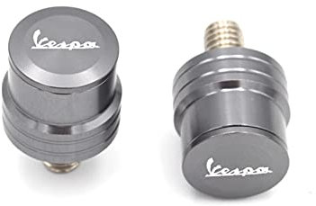 Für Piaggio Vespa GTS300 GTS 300 Roller Aluminium-Spiegel-Loch-Blinker-Platten-Abdeckung Links & Rechtscorative Cover Zubehör 2 Stücke (Farbe : Titan)