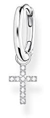 Thomas Sabo Damen Einzel Creole Kreuz Zirkonia 925 Sterlingsilber CR709-051-14