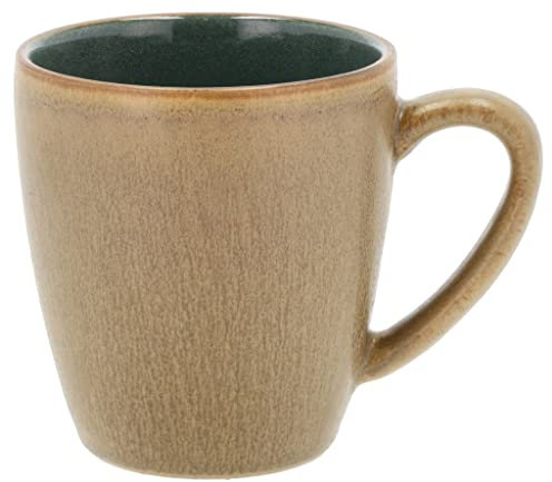 BITZ Becher mit Henkel, Kaffeebecher aus Steinzeug, 19 cl, Wood/Forest