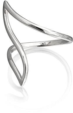 Nature Rebel Damen Ring mit Welle 925 Sterling Silber Waves Minimal Design