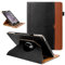 Dasaja 360 Degrés Rotatif Cuir Étui avec 2 Poste Stand pour iPad 10.2 (2019/2020/2021), Noir/Marron