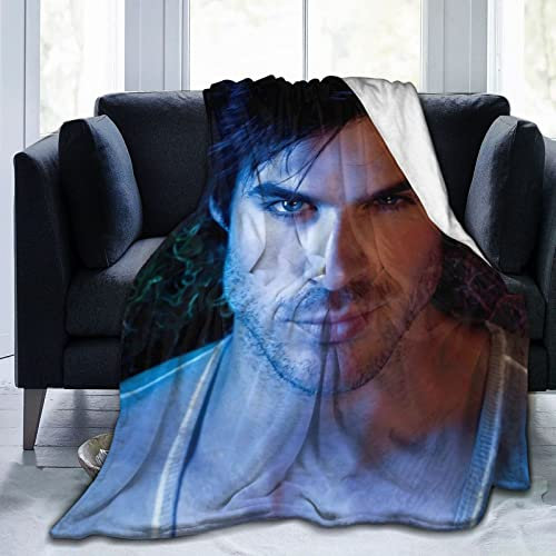 Kuschelige Plüsch Damon Thow Decke Salvatore Flanell Decke, Bettwäsche Warme Fleece Weiche Decke für Sofa Couch Wohnzimmer Büro Auto Camp Stranddecken 80X60