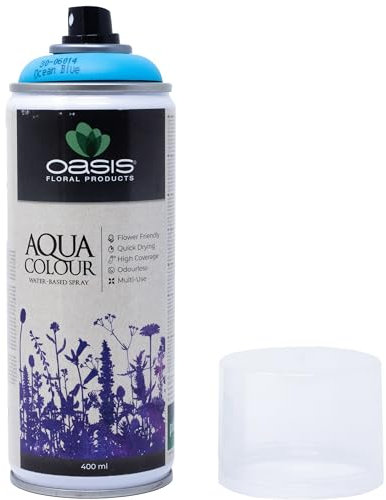Flowerbox OASIS vernice spray Aqua Colour Spray Ocean Blue 400 ml vernice spray opaca opaca per interni ed esterni