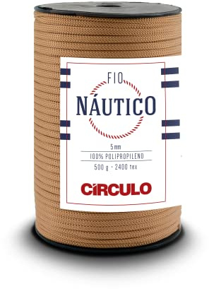 Circulo - Nautico Filato, Premium Waterproof Cord 5 mm 100% Polipropilene, 227 m, 499 g, grosso, speciale per accessori moda, borse e decorazioni in uncinetto e macramè (7404 - Cooper)