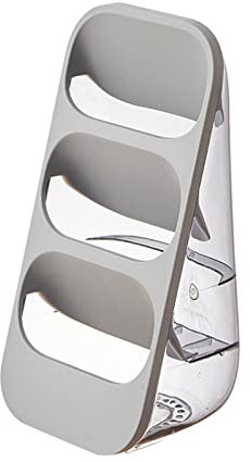 Duiaynke Soporte para utensilios de cocina de 3 capas, ahorra espacio, organizador de cubiertos para restaurante, cocina, encimera, gabinete multiusos (gris)