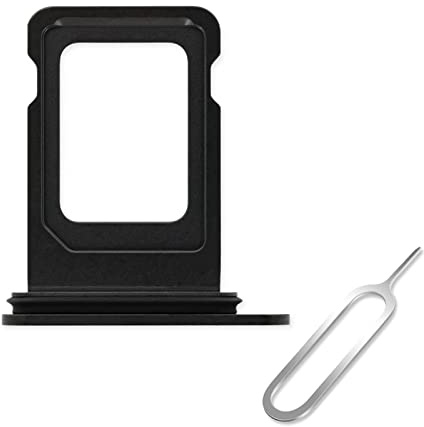 Cemobile SIM-Kartenfach Slot Halter Ersatz für iPhone 14 Pro & 14 Pro Max (Einzel-SIM-Version) mit wasserdichtem Gummidichtungsring + SIM-Tray Open Eject Pin (Space Black)
