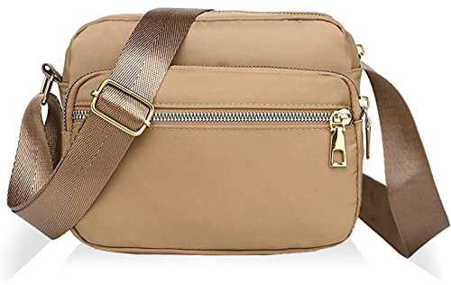 DUGEHO Bolsa Crossbody, Riñonera y Bandolera Mujer con Cremallera y Correa de Hombro, Bandolera para Móvil (Aquí)