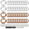 Juwacoo 40 Stück Flaschenöffner Rohling Edelstahl, Bieröffner DIY Bottle Opener Kapselheber Bierflaschenöffner mit Schrauben und Schraubendreher (Silber)