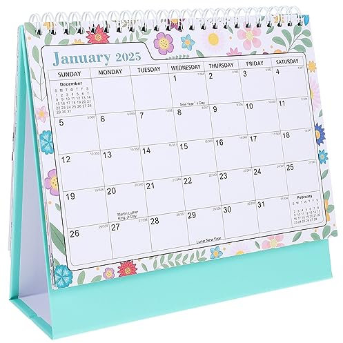NUOBESTY Schreibtischkalender Tischkalender 2024. 1-2025. 6 Tischkalender Monatskalender Tischkalender Standkalender Ihr Persönlicher Tagesplaner Für Den Schreibtisch Zu Hause