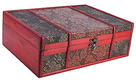 MAGICLULU Vintage-aufbewahrungsbox Aus Holz Dekorativer Es-organizer Für Bücher Schreibtisch Schmuckbehälter Große Dokumentenbox Ohne Schloss