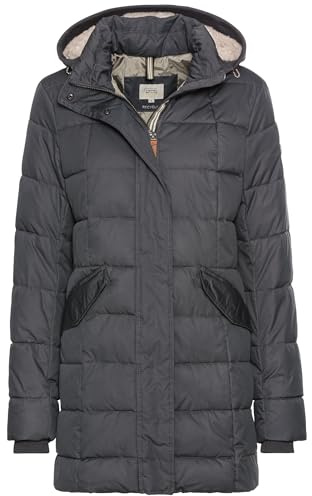 camel active Damen Gesteppte Jacke mit Abnehmbarer Kapuze