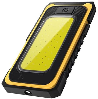 Linterna solar LED recargable 10+5W 6500K 800Lm para iluminación exterior y uso en emergencias.
