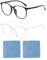 Scettar 5 Stück Blaulichtfilter Brille runde Rahmen, Blaulicht Brille Blaulichtbrille mit Brillenputztuch, Computerbrille Ohne Stärke Männer und Frauen, Ermüdung lindernde (2)