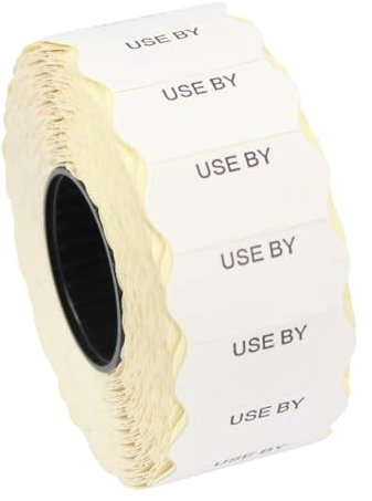 CT4 Preisauszeichneretiketten, 26 mm x 12 mm, bedruckt Use by, 10 Rollen/15.000 Etiketten