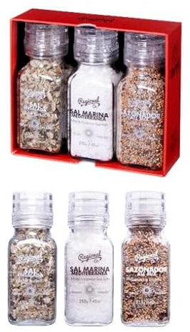 Regional Co. | 3 Sales Ibericas: Ensalada, Marina Sazonador Molinillo 535g.