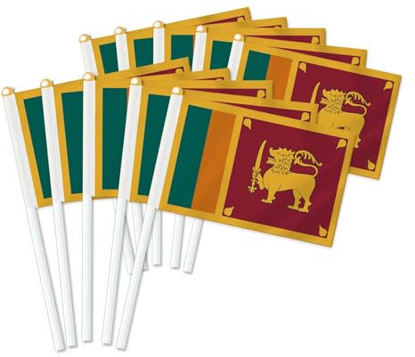 Kleine Sri Lanka-Flagge, Sri Lanka, Mini-Dekoration, Banner, 25 Stück