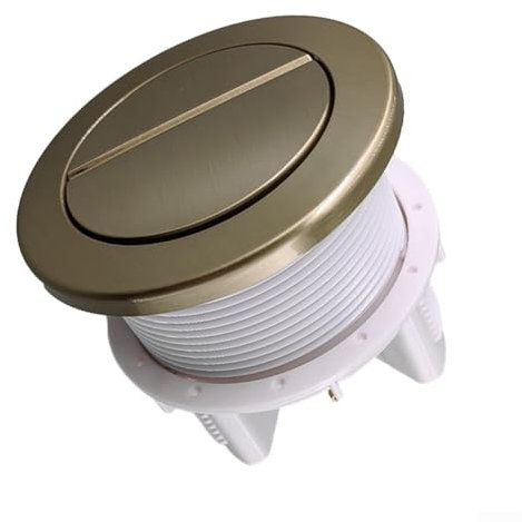 Botón de inodoro de doble manguera de oro cepillado, botón neumático de doble descarga de aire, reemplazo de botón de descarga de inodoro, para inodoro