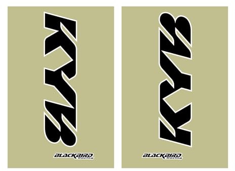 Blackbird Racing Kayaba Gabel Aufkleber Set KYB transparent schwarz 135x235mm