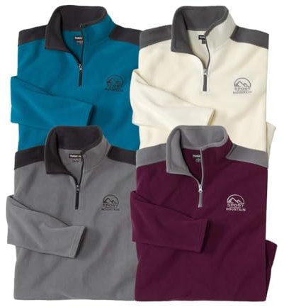 ATLAS FOR MEN - Set di 4 Maglioni in Micropile - 4XL