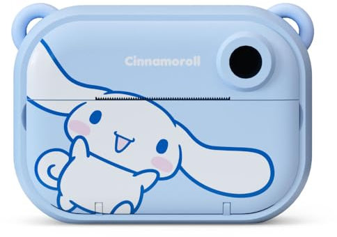Cinnamoroll Instant Print Kids Digital Camera & Video Camcorder with Selfie Camera by Kidamento, Scavenger Hunt Momento Book, 32GB Memory Card - Model P Cinnamoroll