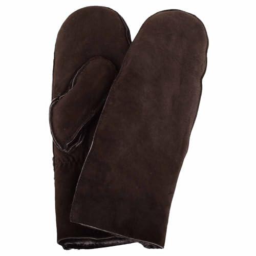 SNUGRUGS Womens Double Face Sheepskin Mitten with Turn Back Cuff Detail