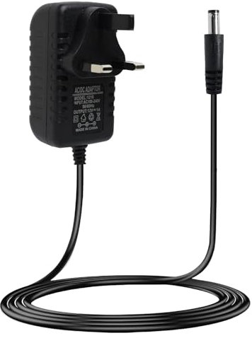 12V 1A Power Supply Adapter, AC/DC Adapter 100-240V 50/60Hz to DC12V 1A 12W UK Converter Adapter for CCTV Cameras Routers Hubs LED Strips Yamaha Keyboards Home Appliances 5.5x2.1mm & 5.5x2.5mm DC Plug