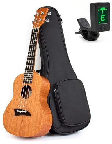 Ukulele Erwachsene 26 Mahagoni-Tenor-Ukulele Transparent Satiniert Mit Gigbag Und Stimmgeräten