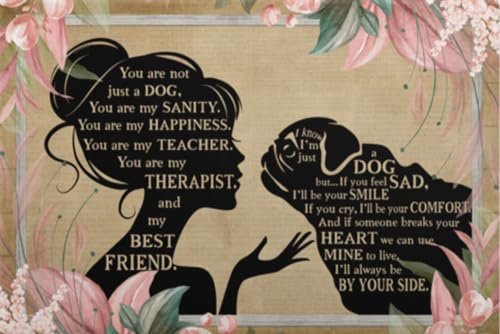 Vintage-Aluminium-Metallschild, niedlicher Mops, Whisper You Are Not Just A Dog You Are My Sanity, Spruch-Poster, Wanddekoration für Zuhause, Küche, Büro, Badezimmer, lustiges Schild,