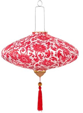 Chinesische Laternen, traditionelle chinesische Seidenlaterne, Außenleuchte, orientalische Hängelaterne, dekorative japanische Stofflaterne für Garten, Hof, Innenbereich