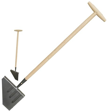 Rasenkantenstecher mit Stiel 108 cm und Fußtritt, perfekt für Rasenkanten, Abstecher, Kantenstecher Rasen, Hand Kantenschneider Rasen als Rasenkantenmesser, mit Stiel und robuster Qualität