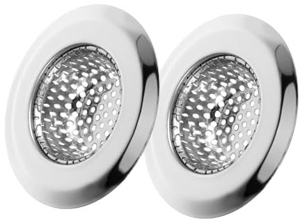 Angoily 2 Piezas Colador Fregadero Receptor De Comida del Fregadero Colador De Fregadero De Cocina Cubo De Compost Cocina Atasco Filtro De Fregadero De Cocina Neto Acero Inoxidable Silver
