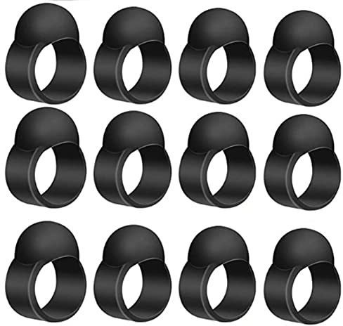 casstaly 8Set Hard Tongue Drum Finger Set Forget Worry Drum Lotus Drum Finger Set Percussion Drum Zubehör Drum Finger Covers Schwarz