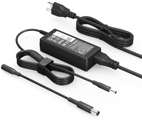 65W Laptop Charger Compatible with Dell Inspiron 15 11 13 17 Series 15-3000 15-7000 15-5000 13-7000 11-3000 17-3000 17-7000 17-5000 Series 5570 5558 5559 7359 Charger Laptop Power（4.5mm and 7.4mm）