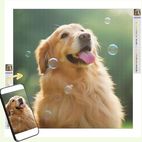 Bemaystar 5D Diamond Painting Eigenes Foto - Personalisiert Custom Diamant Painting Set, Benutzerdefinierte Geschenke Full Diamant Bilder Home Decor-20x24inch/50x60cm