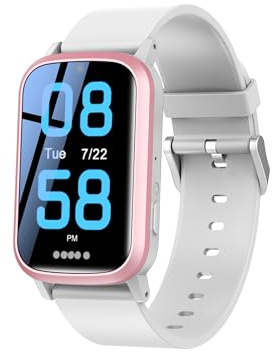 GPS-Smartwatch NC92S mit Sturzerkennung und Vitalfunktionen in altrosa