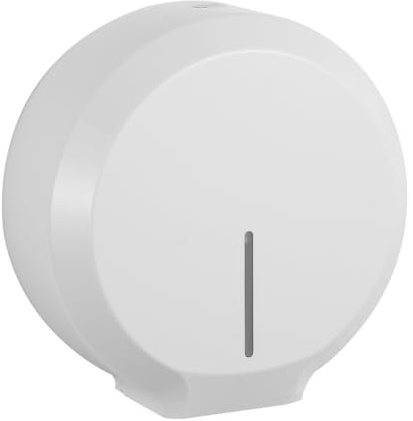 Essence Commercial Mini Jumbo Toilet Roll Dispenser – ABS Plastic, Key Lockable (White)