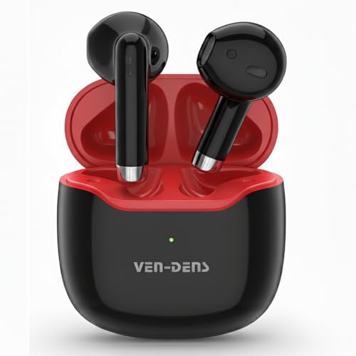 VEN-DENS For Samsung Galaxy S25 / S25+/ S25 Ultra / S25 FE / S25 Edge – VD-BT051 Wireless Earbuds Bluetooth 5.4 Headphones with Mic, Noise Cancellation, HiFi Sound, Fast Charging (BLACK)