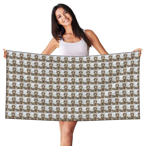 Strandtuch mit Alpaka-Aufdruck, leicht, für Damen und Herren, Schwimmen, Sonnenbaden, Urlaub, Spa, Outdoor