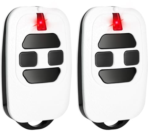 2 piezas de repuesto para mando a distancia, compatible con DEA GTI2/4, GT2/4, MIO TR2N/4N, mando a distancia, selección de código LED, reemplazo práctico para puerta de garaje