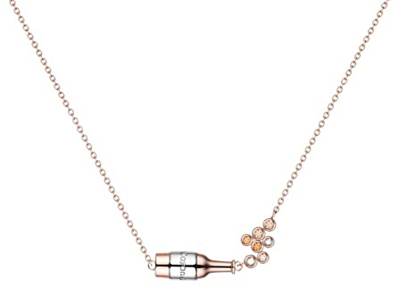 Pendant Necklaces Fashion Wine Bottle Sterling Silver Decorative Chain Gift for Best Friend Characterful Necklace Women